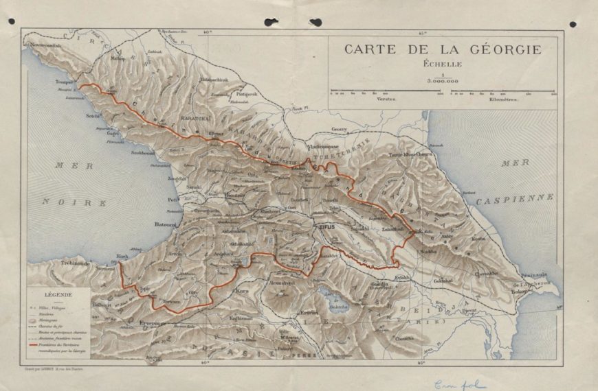 ძველი საქართველოს რუკა ფრანგულ ენაზე